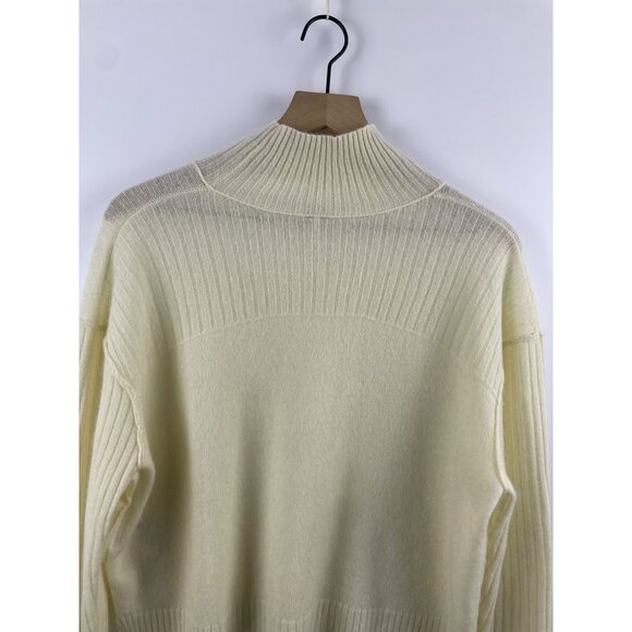 Free People Women's Medium Aubrey 100% Cashmere Boxy Ribbed Turtleneck Sweater - Picture 6 of 10
